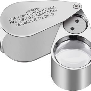 40X Full Metal Illuminated Jewellery Magnifier Loupe Image